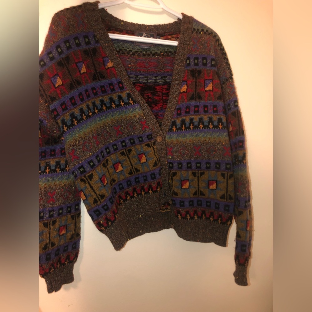 Vintage Woolrich multicolored button up cardigan